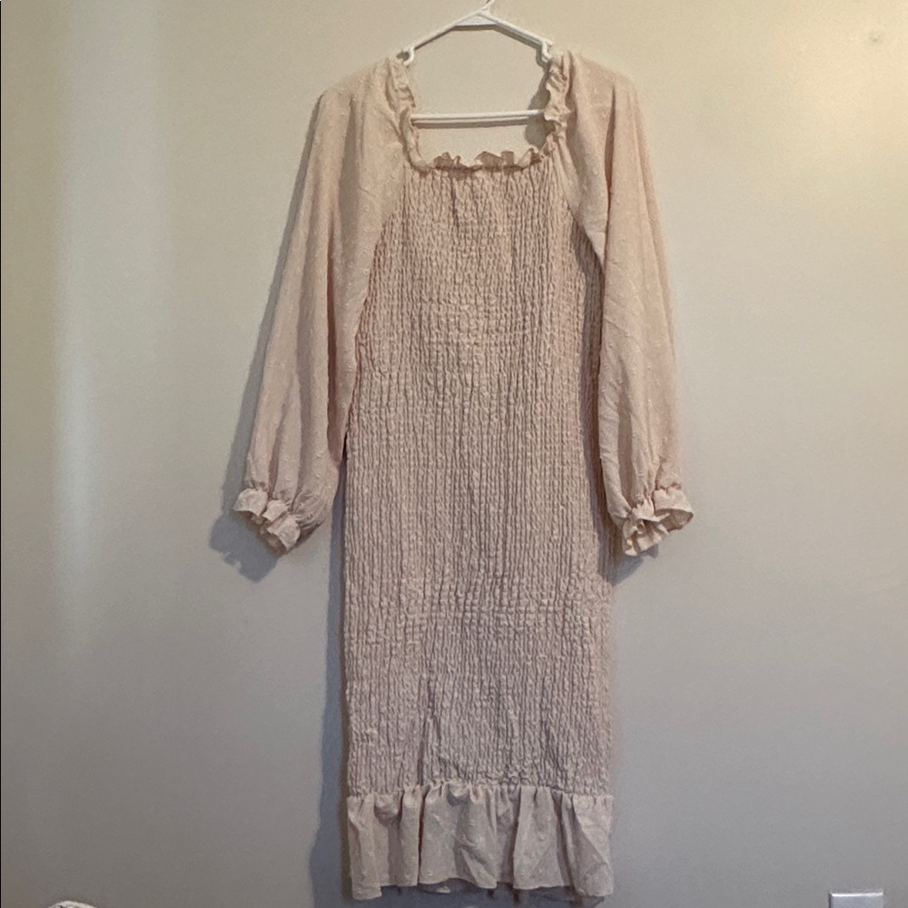 Women's Soft Pink Stretchy Dress